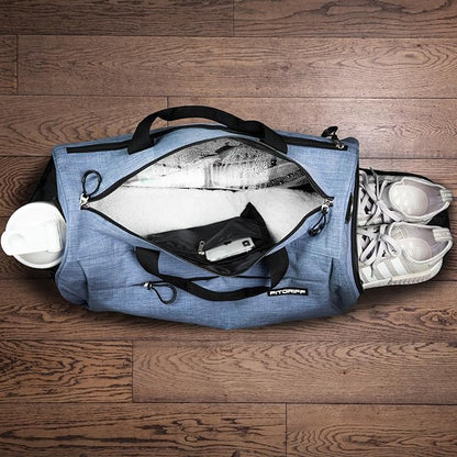 Fitgriff® Gym Bag for Men & Women with Shoe & Wet Compartment - Duffle Bag for Travel, Sports