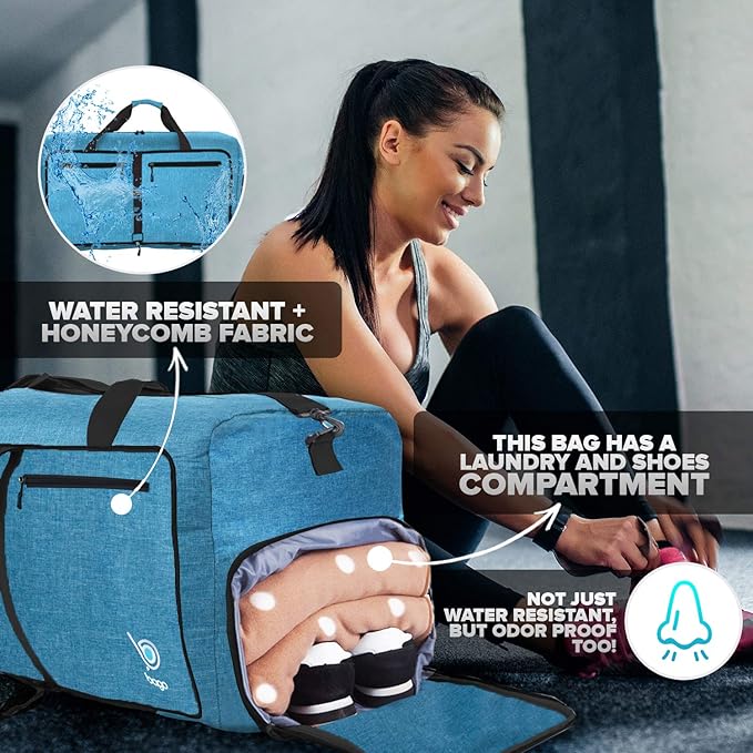 Bago Large Foldable Duffel Bags for Traveling Women & Men - 120L Packable Duffle Bag for Travel