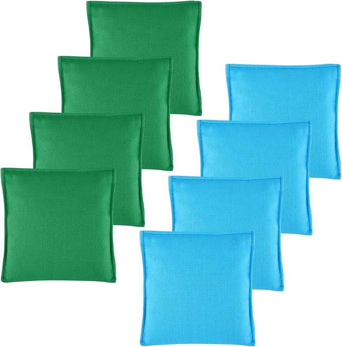 Set of 8 Regulation Cornhole Bags Double Sided, Weather Resistant Bean Bags for Cornhole Toss Game