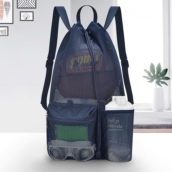 Mildbeer Large Drawstring Backpack for Men Women Athletic Gym Sports Workout Beach Swimming