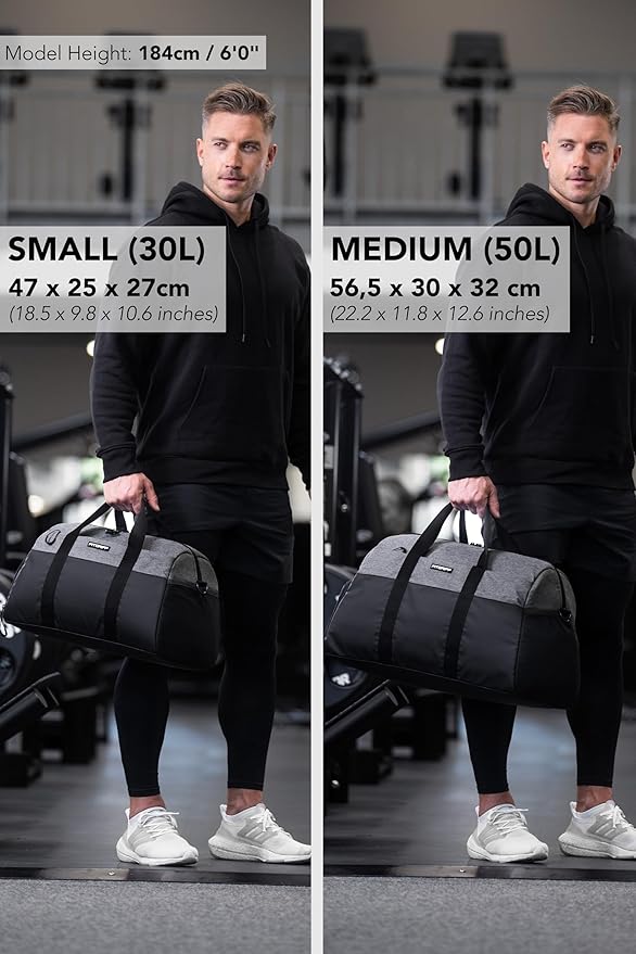 Fitgriff® Gym Bag V2 for Men and Women with Shoe & Wet Compartment - Duffle Bag for Travel, Sports