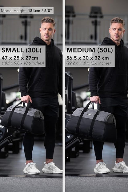 Fitgriff® Gym Bag V2 for Men and Women with Shoe & Wet Compartment - Duffle Bag for Travel, Sports
