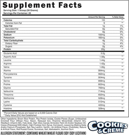 Steel Supplements Veg-PRO | Vegan Protein Powder, Cookies and Creme | 25 Servings (1.65lbs) |