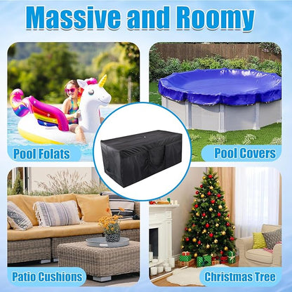 140 Gallon Extra Large Storage Bag for Aboveground Pools - Heavy-duty Pool Cover Storage with 4