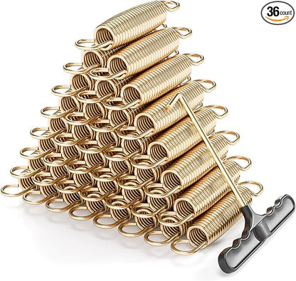 Trampoline Springs Heavy Duty with Swivel & Straight Hooks, Stainless Steel Trampoline Accessories
