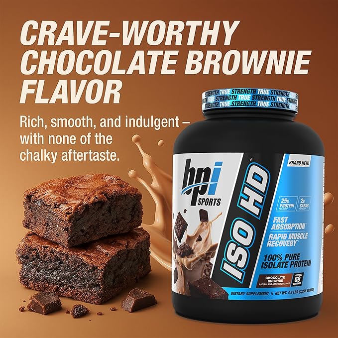 BPI Sports ISO HD Isolate Protein Powder ??100% Whey Isolate, Protein Powder for Muscle Gain