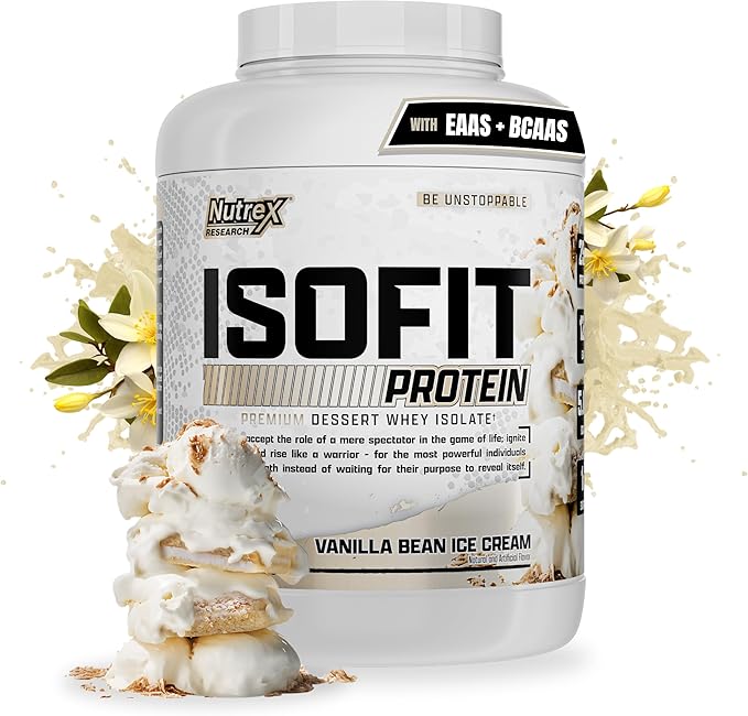 Nutrex Research IsoFit Whey Protein Powder Instantized 100% Whey Protein Isolate (70 Servings