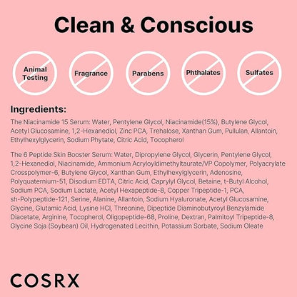 COSRX Niacinamide 15% Peptide Booster Set - Amazon Exclusive - Korean Skin Care Set, Gift Sets