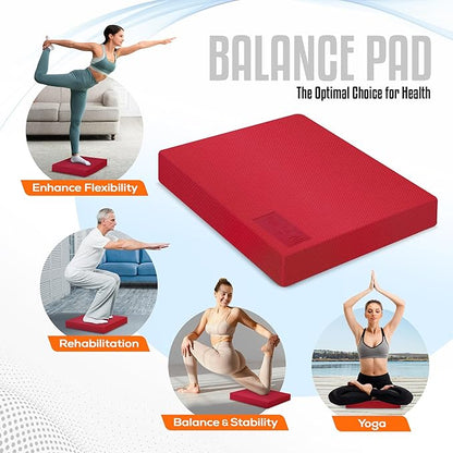 Yes4All Upgraded Size Foam Pad for Exercise, Nonslip Foam Balance Pad Physical Therapy, Yoga &