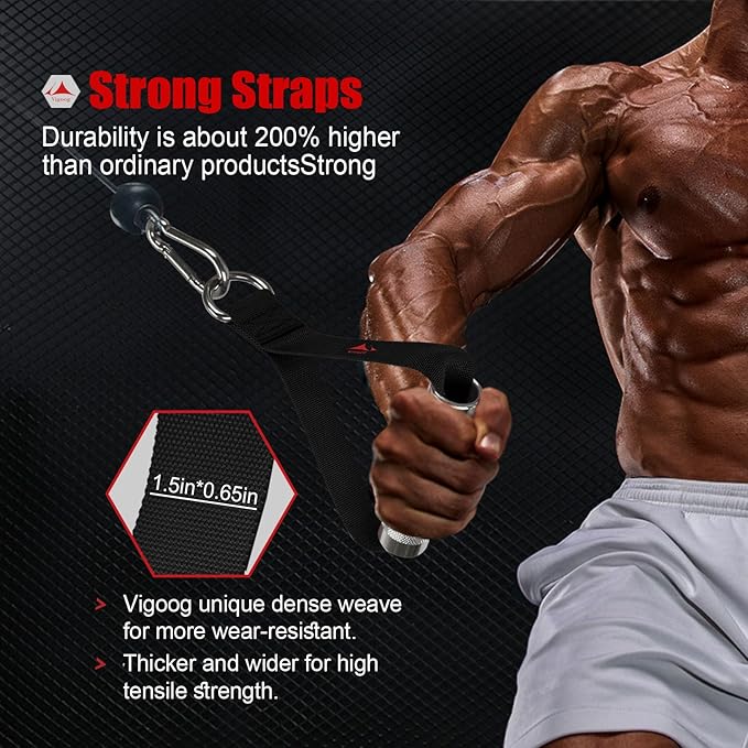 Heavy Duty Metal Workout Handles，Replacement Grip Attachments for Cable Machines, Resistance Bands