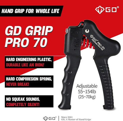 GD Grip Strength Trainer (Premium Adjustable Grip Strengthener for Forearm Training) Wrist and