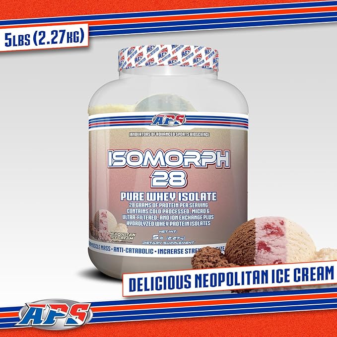 APS Nutrition Isomorph 28 Protein Powder | Pure Whey Isolate | Cold Pressed, Ultra- Filtered, & Ion