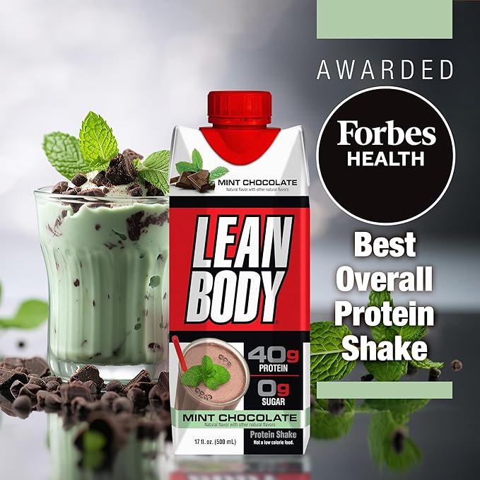 Labrada Lean Body Ready-to-Drink Mint Chocolate Protein Shake, 40g Protein, Whey Blend, 0 Sugar