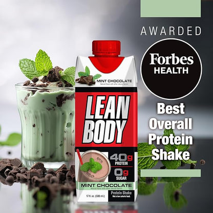 Labrada Lean Body Ready-to-Drink Mint Chocolate Protein Shake, 40g Protein, Whey Blend, 0 Sugar