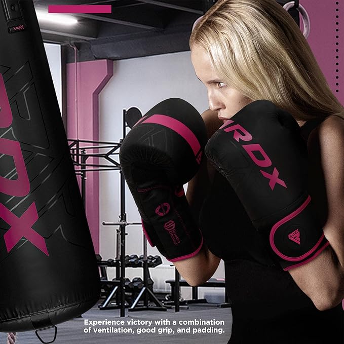RDX Boxing Gloves, Pro Training Sparring, Maya Hide Leather, Muay Thai MMA Kickboxing, Men Women