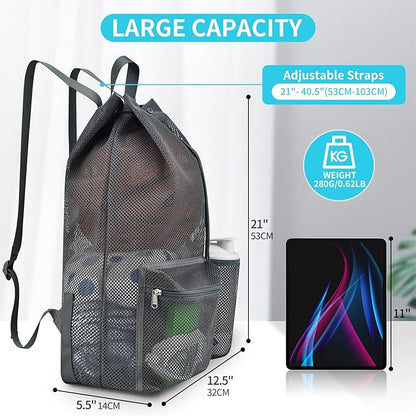 Mildbeer Large Drawstring Backpack for Men Women Athletic Gym Sports Workout Beach Swimming