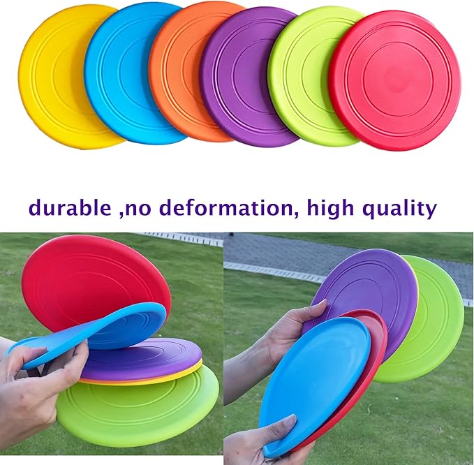 7'' Kids Outdoor Game Flying Discs 12 Pack Party Favors School Teaching Early Education Sports Safe