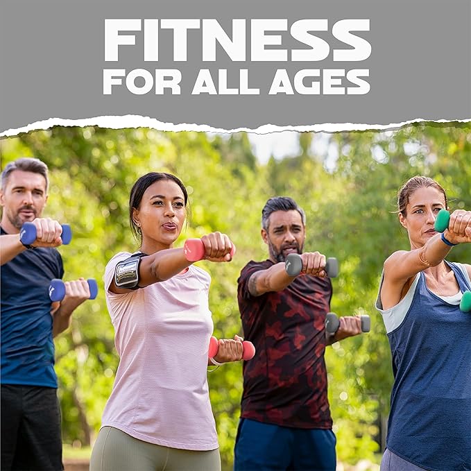 Yes4All Neoprene Coated Dumbbell Hand Weight Sets of 2 - Multiple Weight Options with 15 Colors