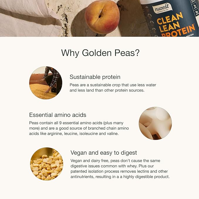 Nuzest - Pea Protein Powder - Clean Lean Protein, Premium Vegan Plant Based Protein Powder, Dairy