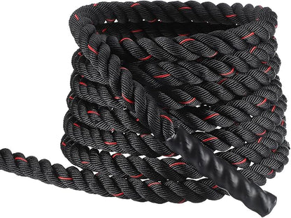 MECCANIXITY Battle Rope 30ft x 1.5 Inch Polyester Workout Rope Heavy Fitness Exercise Rope for