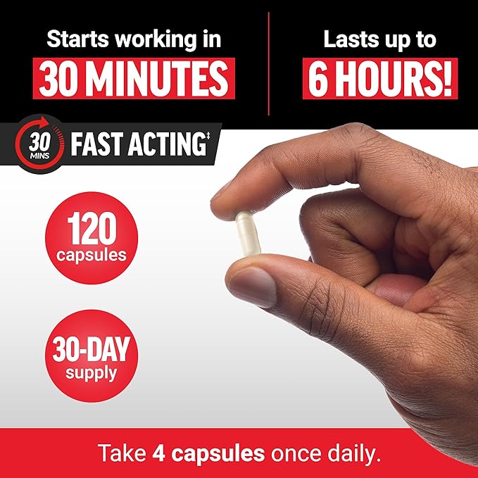 FORCE FACTOR Nitric Oxide Booster, Fast-Acting Formula with L-Arginine, Boosts Nitric Oxide Levels