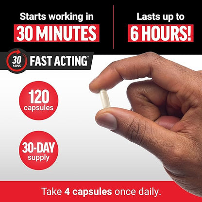 FORCE FACTOR Nitric Oxide Booster, Fast-Acting Formula with L-Arginine, Boosts Nitric Oxide Levels