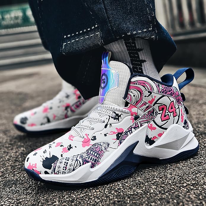 Boys Basketball Shoes Breathable Indoor Athletic Shoes Youth Outdoor Fashion Sneakers Comfortable