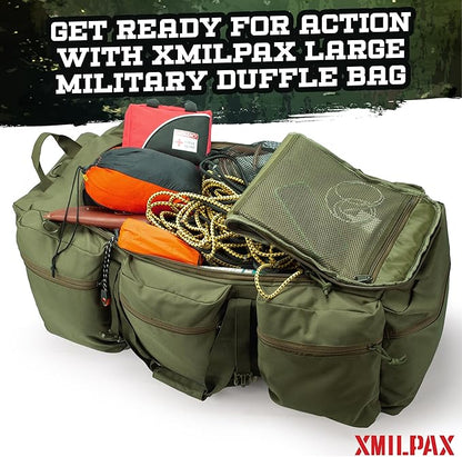 100L Large Military Duffle Bag Deployment Duffel Bag Sports Equipment Travel Luggage Bag with