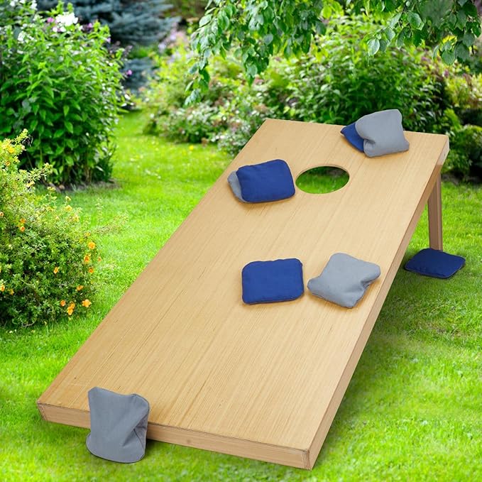 EunHo Dual Sided Cornhole Bags Regulation Set of 8 Professional Cornhole Bean Bags Slick and Stick