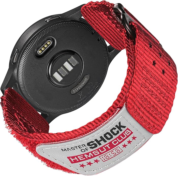 20mm Nylon Band Compatible with Garmin Vivoactive6/5/3,Forerunner 165/55/645/245 Music, 20mm Soft