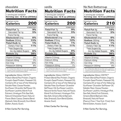 OWYN Only What You Need Pro Elite Vegan High Protein Keto Shake, 32g Protein, 9 Amino Acids