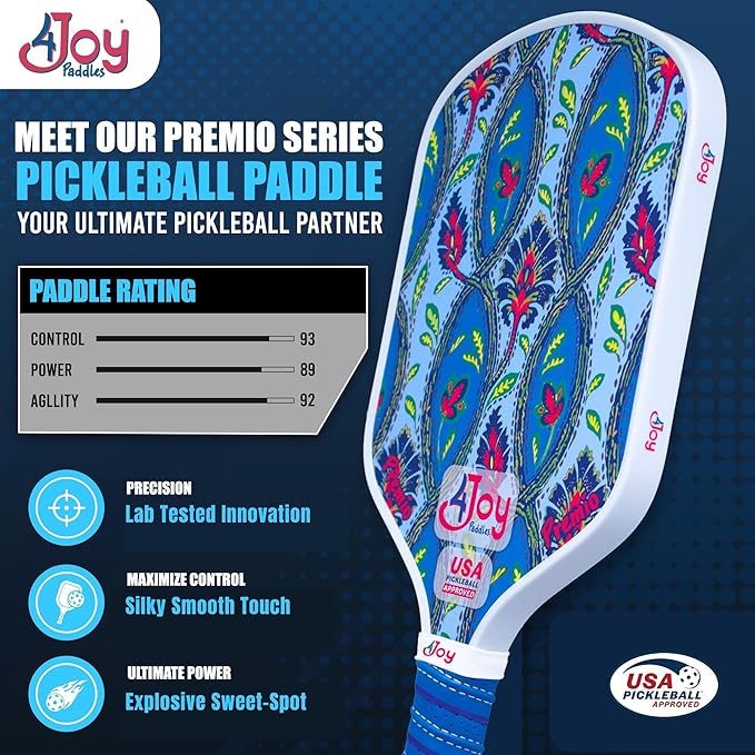 4Joy Pickleball Paddle Premio Series - Thermoformed Premium T700 Carbon Fiber Pickleball Paddless