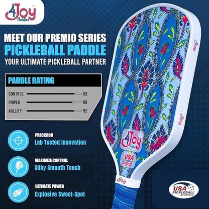 4Joy Pickleball Paddle Premio Series - Thermoformed Premium T700 Carbon Fiber Pickleball Paddless