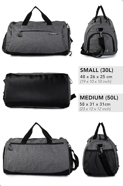 Fitgriff® Gym Bag for Men & Women with Shoe & Wet Compartment - Duffle Bag for Travel, Sports