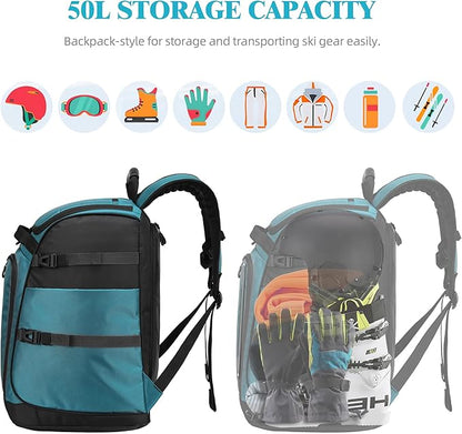 Ski/Snowboard Boot Bag/Skating Bag | Excellent for Store and Transport Gear, Jacket, Helmet