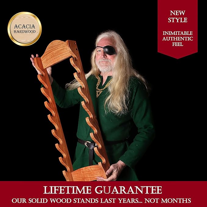 Mythrojan Medieval Sword Wall Mount Samurai Sword Display Stand Katana Sword Holder Gladiator Sword