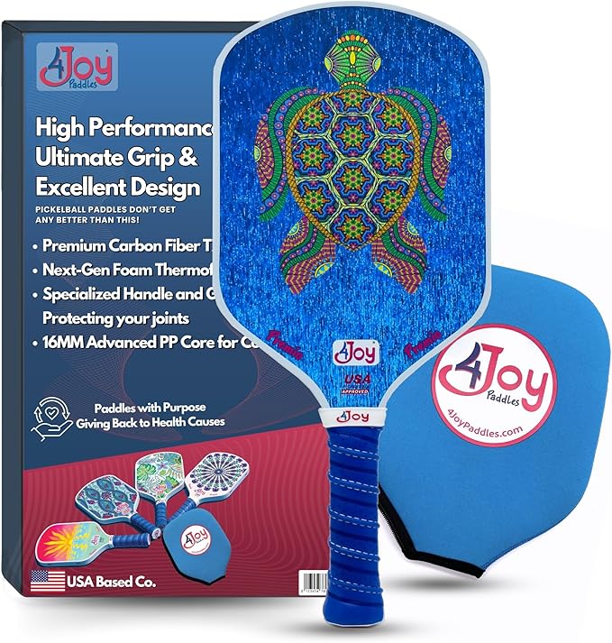 4Joy Pickleball Paddle Premio Series - Thermoformed Premium T700 Carbon Fiber Pickleball Paddless