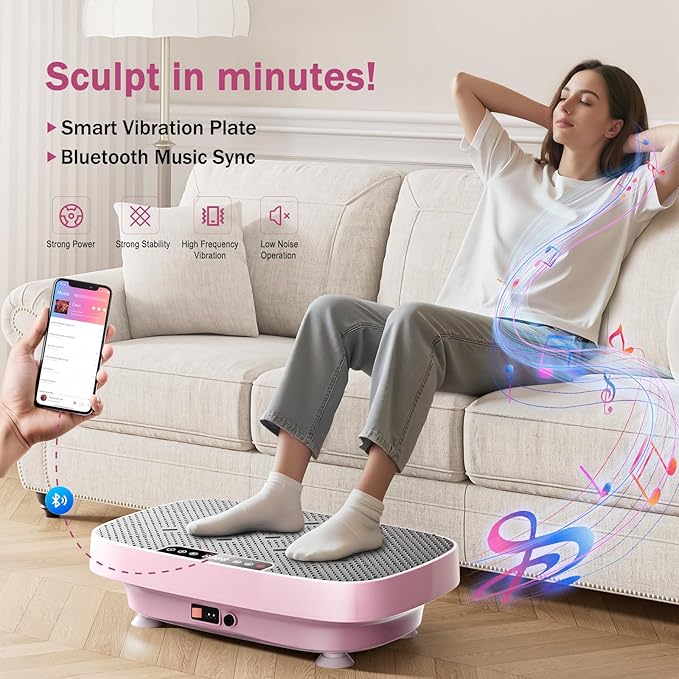 Vibration Plate Exercise Machine, Vibration Plate for Lymphatic Drainage & Body Toning, Whole Body