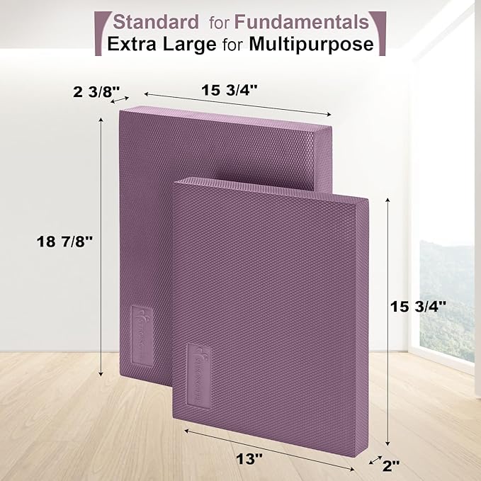 StrongTek Extra Wide Foam Balance Pad for Physical Therapy, 19" X 15.8" X 2.4", High-Density TPE