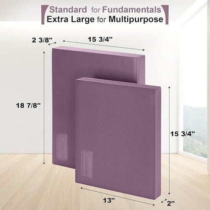 StrongTek Extra Wide Foam Balance Pad for Physical Therapy, 19" X 15.8" X 2.4", High-Density TPE