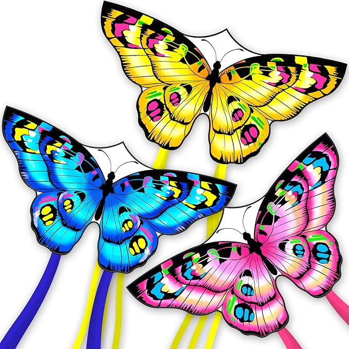 The Doinfly Butterfly-Shaped Kite is an Easy-to-Fly Kite Suitable for Both Children and Adults, and
