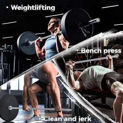 Barbell Bar for Weightlifting - 7FT Heavy Duty (1500LB/700LB), 4FT Short (500LB), 47" EZ Curl Bar