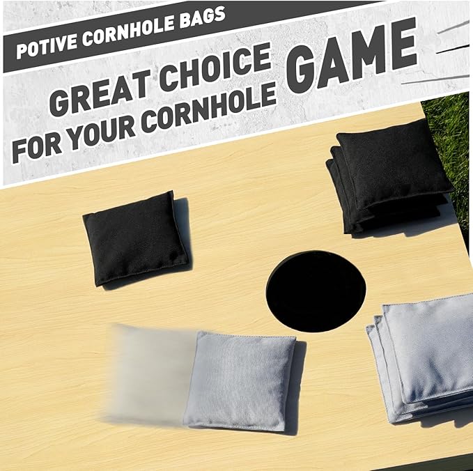 Cornhole Bags Set of 8 Regulation Corn Hole Bean Bags for Cornhole Game, Professional Weather