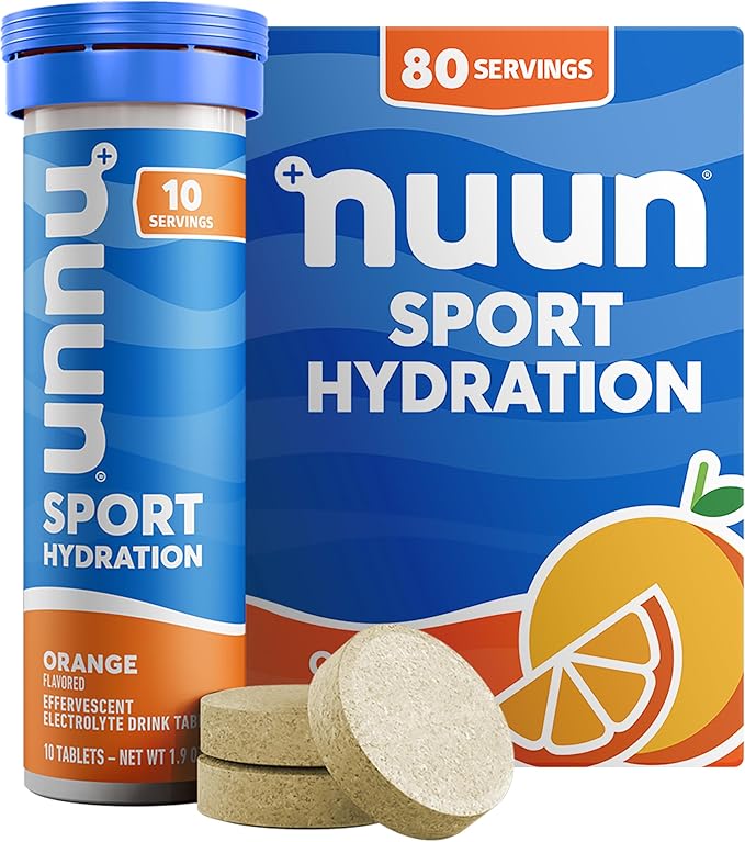 Nuun Sport Electrolyte Tablets with Magnesium, Calcium, Potassium, Chloride & Sodium, Gluten Free &