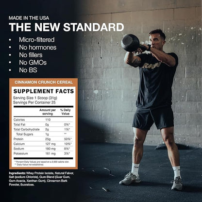 RAW Whey Isolate Protein Powder, Cinnamon Crunch (CBUM Itholate Protein) - 100% Grass-Fed Sports
