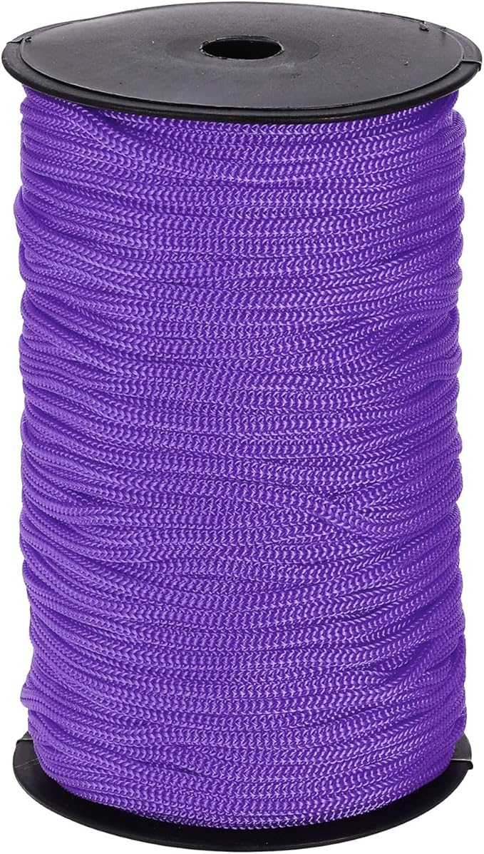 MECCANIXITY 3/16 Inch Polypropylene Rope Braided Ropes, 328ft Nylon Rope Hollow Utility Cord for