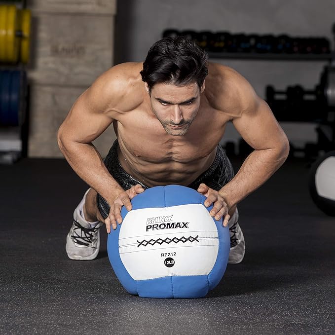 Champion Sports RPX16 Rhino Promax Slam Balls, 16 lb, Soft Shell with Non-Slip Grip, Medicine Wall