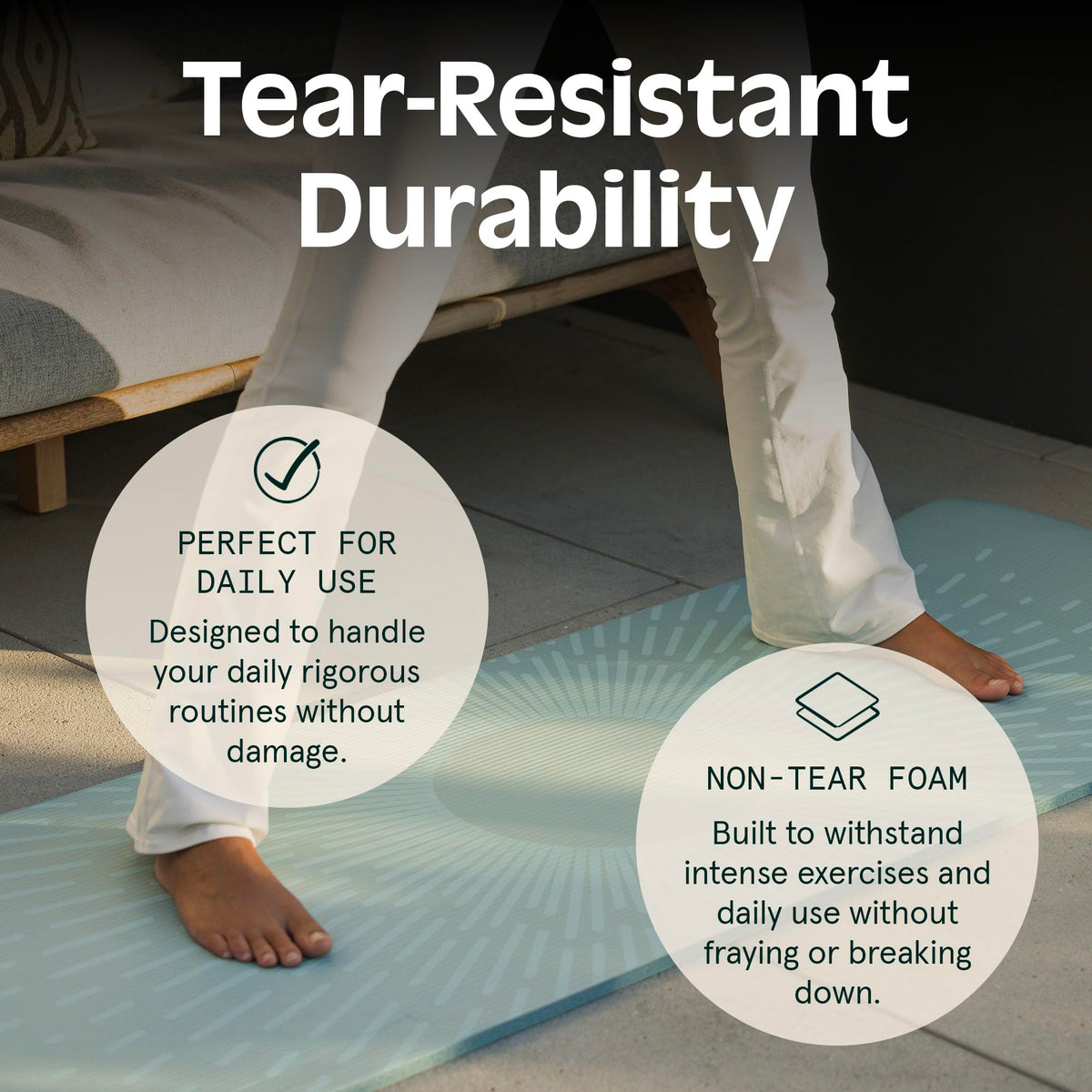 Retrospec Solana Yoga Mat 1" Thick w/Nylon Strap for Men & Women - Non Slip Exercise Mat for Home
