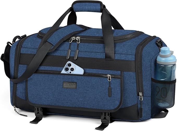 IGOLUMON Gym Bag for Men 55L Sports Duffel Bags Gym Duffle Bag Women with Shoe Compartment & Wet