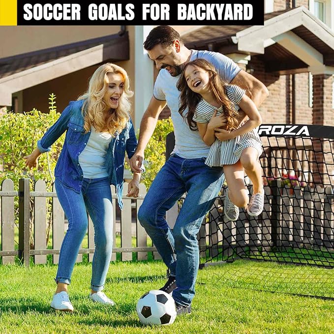Soccer Goal, Kids Soccer Goals for Backyard Set, 2 Pack of Portable Pop Up Soccer Net with Soccer